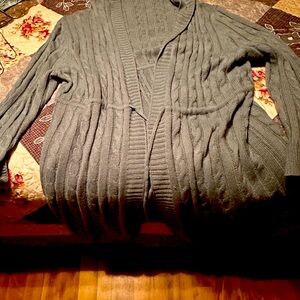 Long sleeve cable cardigan